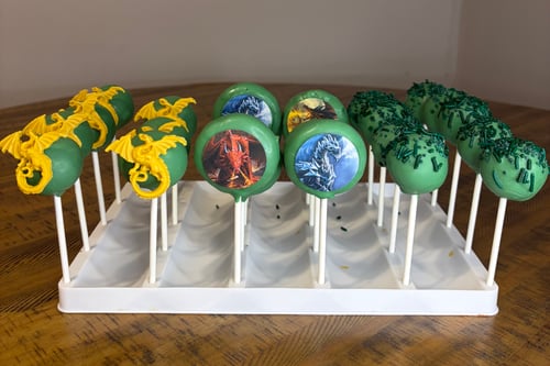 Dragon cake pops