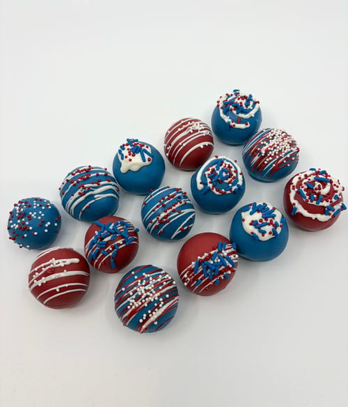 July 4 cake balls
